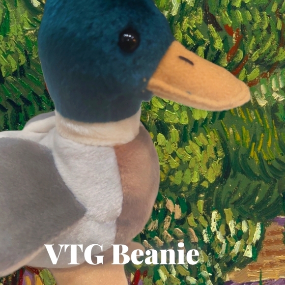 Retired Classic Beanie Babies "Jake" the Duck Mint Condition- Popular Must Have - Picture 5 of 9